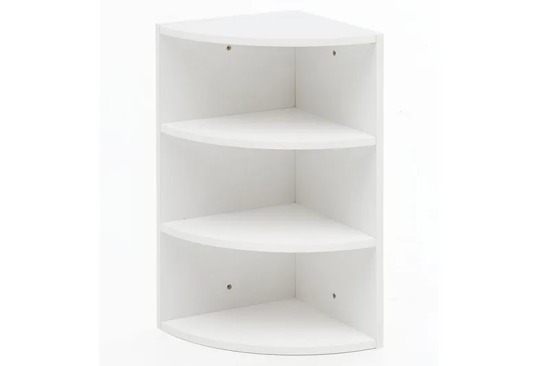 Vägghylla Wohnling melaminbelagd spånskiva, hörnhyllförvaring, modern stil Vit, Vit