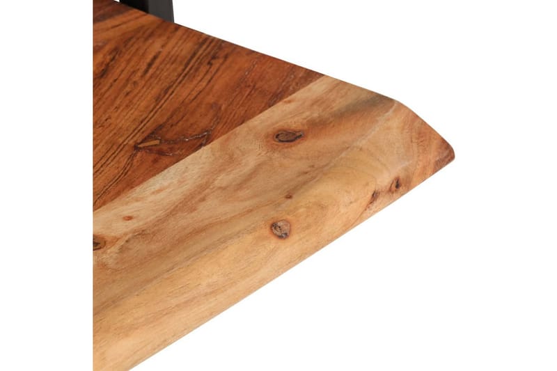 Vägghyllor 2 st 40x24x35 cm massivt akaciaträ och stål - Brun - Förvaring - Köksförvaring - Kökshylla