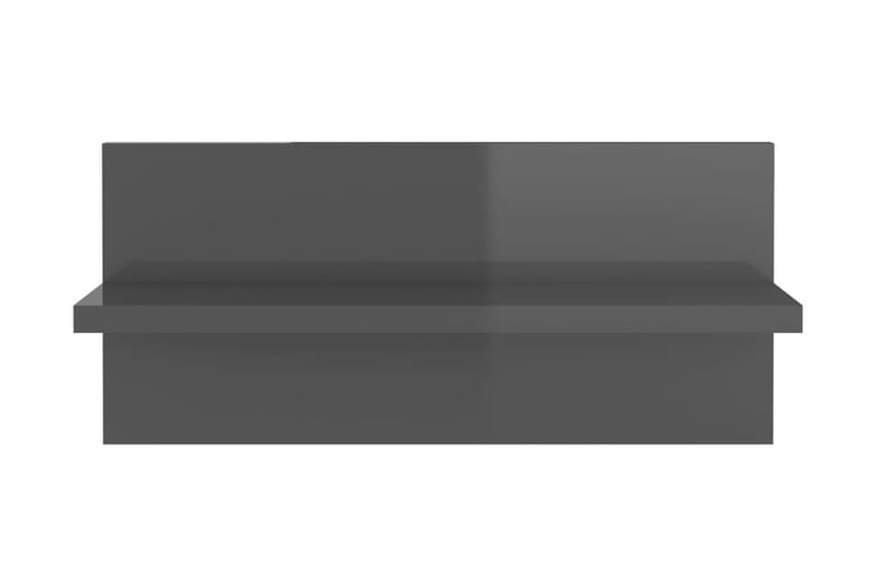 Vägghyllor 2 st grå högglans 40x11,5x18 cm - Grå högglans - Förvaring - Köksförvaring - Kökshylla