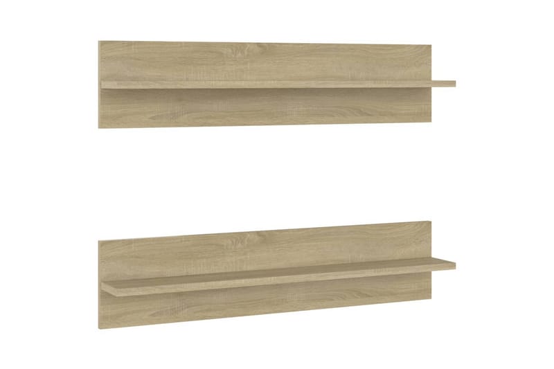 Vägghyllor 2 st sonoma-ek 80x11,5x18 cm spånskiva - Ek - Förvaring - Köksförvaring - Kökshylla