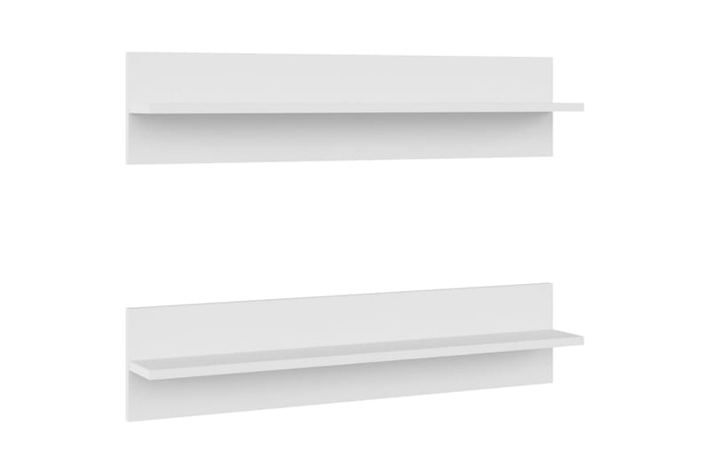 Vägghyllor 2 st vit 80x11,5x18 cm spånskiva - Vit - Förvaring - Köksförvaring - Kökshylla