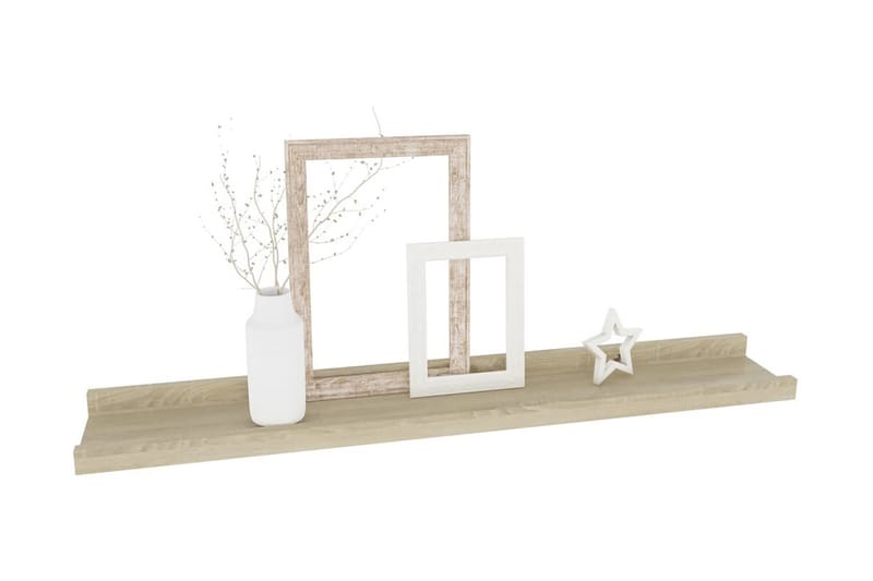 Vägghyllor 4 st sonoma-ek 60x9x3 cm - Ek - Förvaring - Köksförvaring - Kökshylla