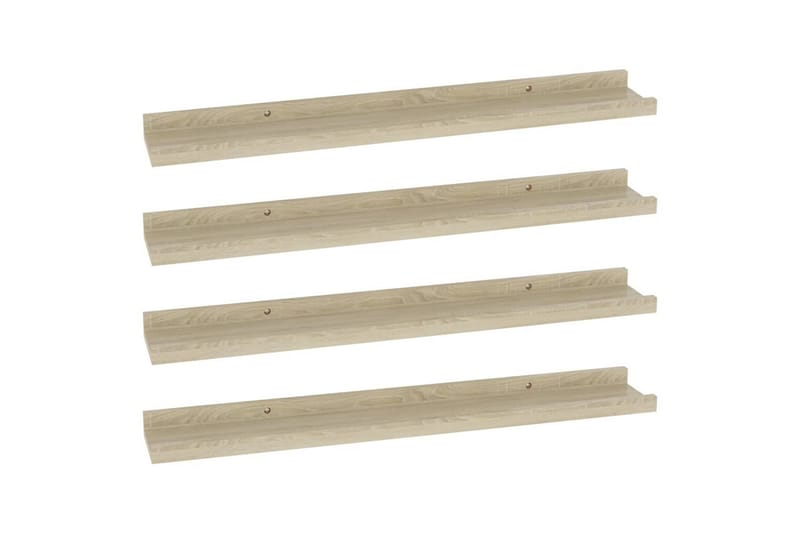 Vägghyllor 4 st sonoma-ek 60x9x3 cm - Ek - Förvaring - Köksförvaring - Kökshylla
