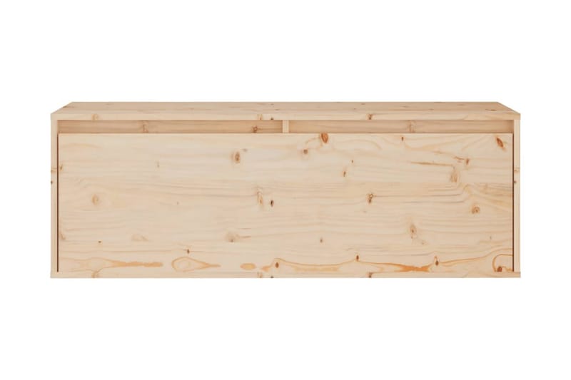 Väggskåp 100x30x35 cm massiv furu - Brun - Kökshylla - Vägghylla