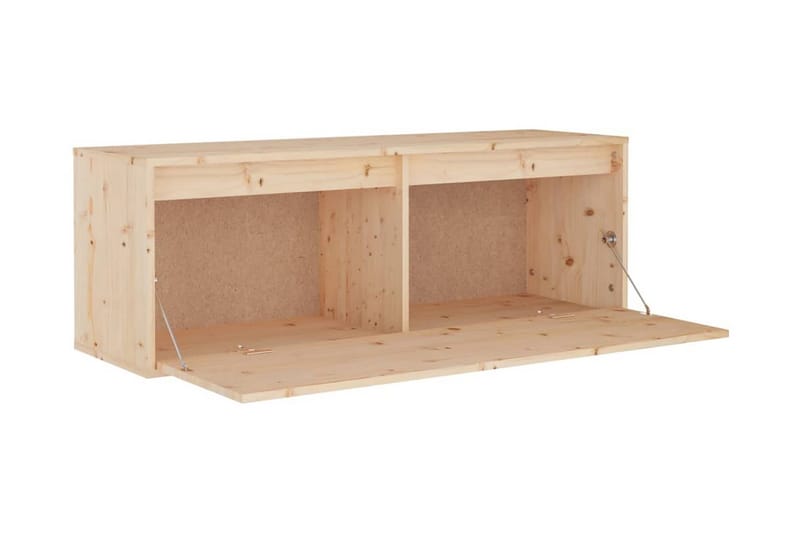 Väggskåp 100x30x35 cm massiv furu - Brun - Kökshylla - Vägghylla