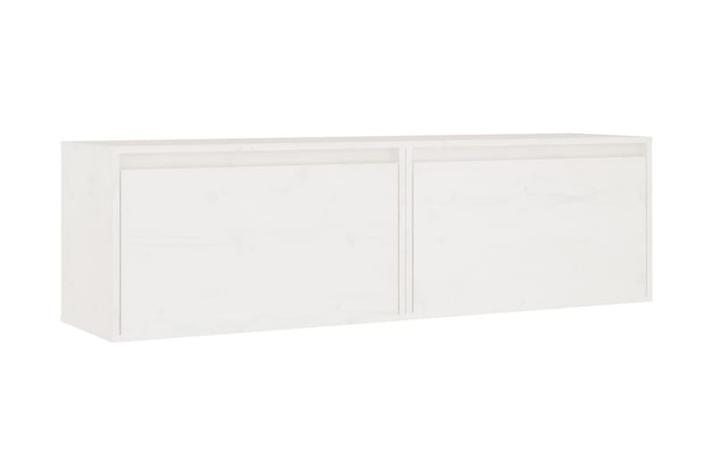 Väggskåp 2 st 60x30x35 cm massiv furu vit - Kökshylla - Vägghylla