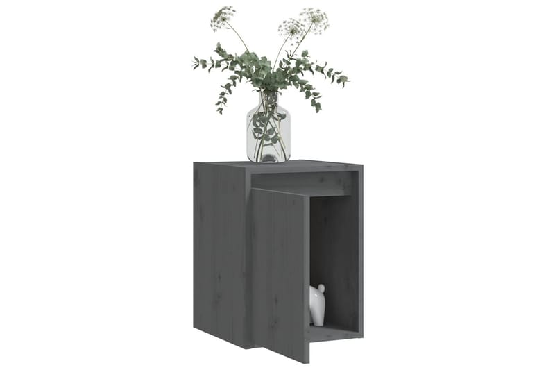 Väggskåp 2 st grå 30x30x40 cm massiv furu - Grå - Förvaring - Köksförvaring - Kökshylla