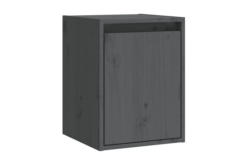 Väggskåp 2 st grå 30x30x40 cm massiv furu - Grå - Förvaring - Köksförvaring - Kökshylla
