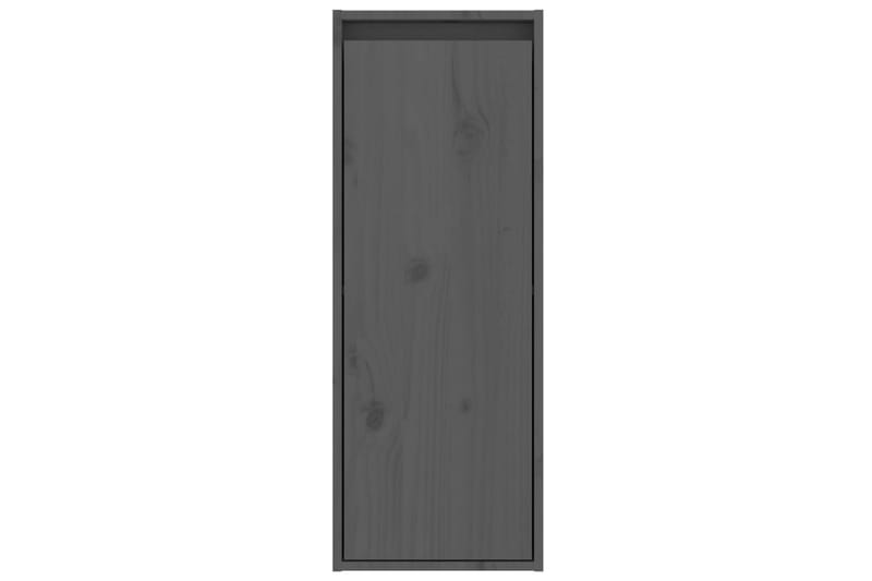 Väggskåp 2 st grå 30x30x80 cm massiv furu - Grå - Förvaring - Köksförvaring - Kökshylla