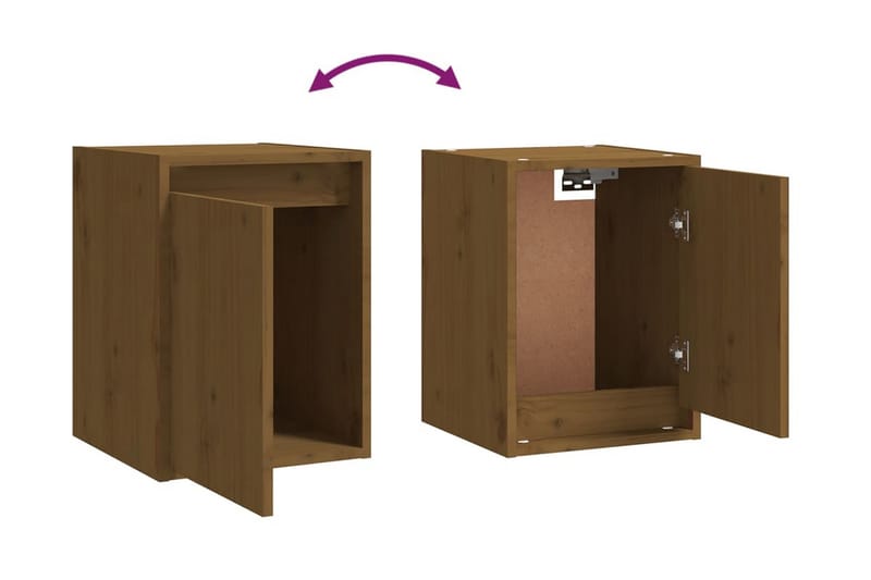 Väggskåp 2 st honungsbrun 30x30x40 cm massiv furu - Honung - Förvaring - Köksförvaring - Kökshylla
