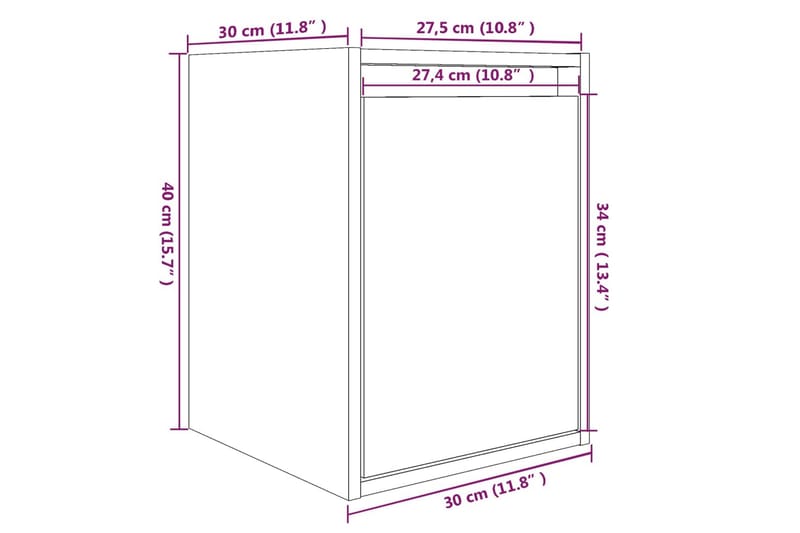 Väggskåp 2 st honungsbrun 30x30x40 cm massiv furu - Honung - Förvaring - Köksförvaring - Kökshylla