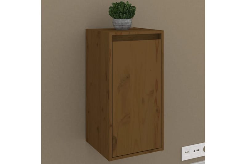 Väggskåp 2 st honungsbrun 30x30x60 cm massiv furu - Honung - Förvaring - Köksförvaring - Kökshylla