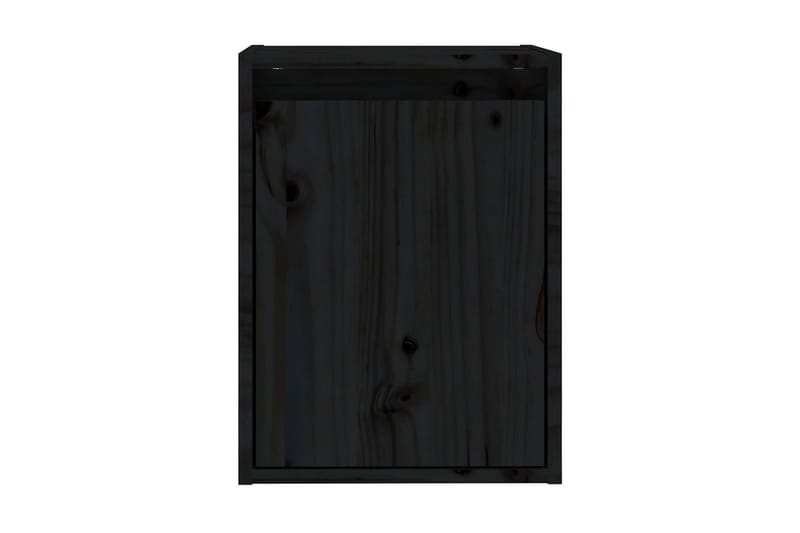 Väggskåp 2 st svart 30x30x40 cm massiv furu - Svart - Förvaring - Köksförvaring - Kökshylla