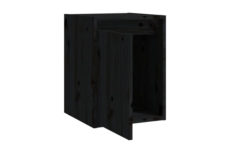 Väggskåp 2 st svart 30x30x40 cm massiv furu - Svart - Förvaring - Köksförvaring - Kökshylla