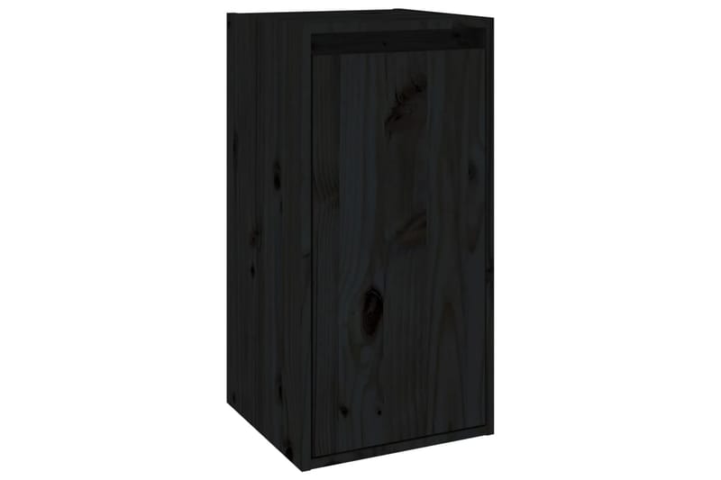 Väggskåp 2 st svart 30x30x60 cm massiv furu - Svart - Förvaring - Köksförvaring - Kökshylla