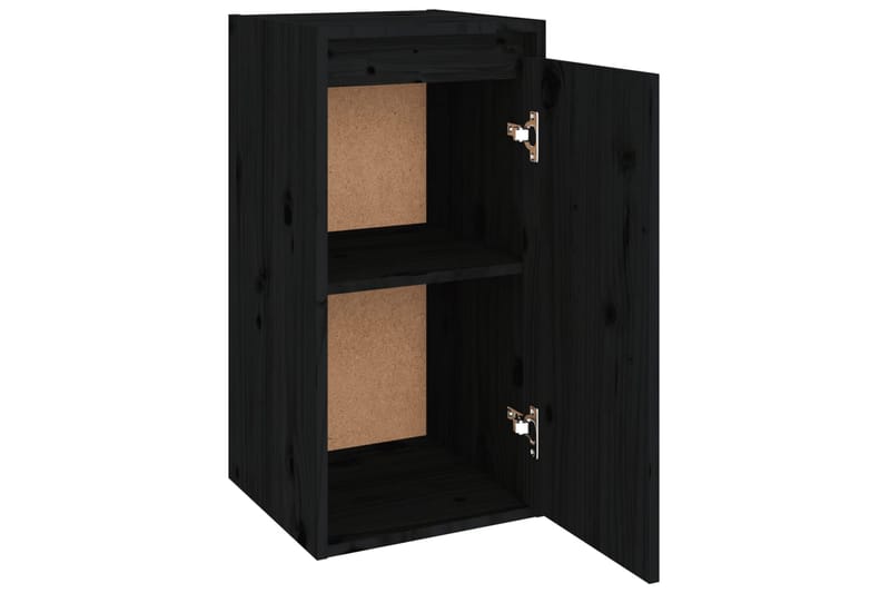 Väggskåp 2 st svart 30x30x60 cm massiv furu - Svart - Förvaring - Köksförvaring - Kökshylla