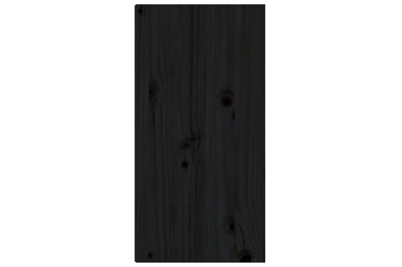Väggskåp 2 st svart 30x30x60 cm massiv furu - Svart - Kökshylla - Vägghylla