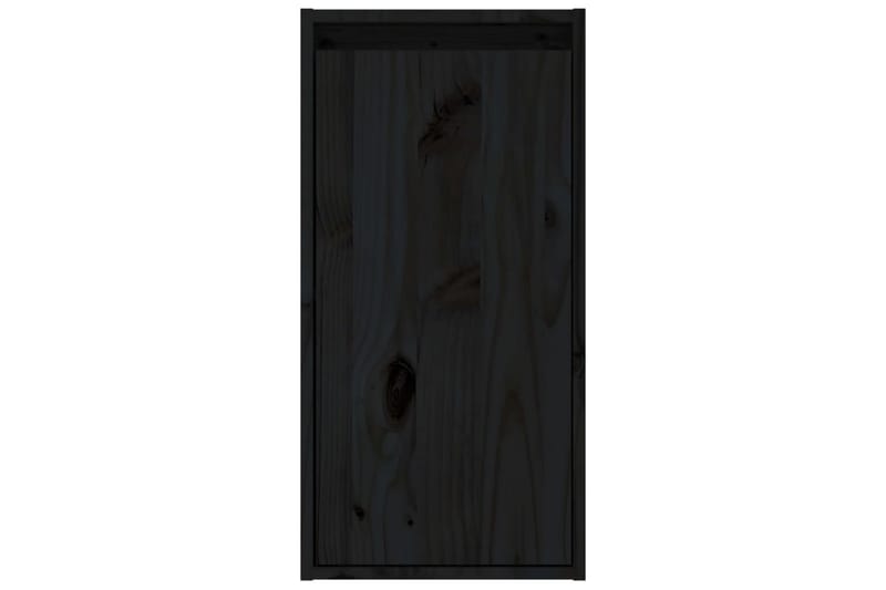 Väggskåp 2 st svart 30x30x60 cm massiv furu - Svart - Förvaring - Köksförvaring - Kökshylla
