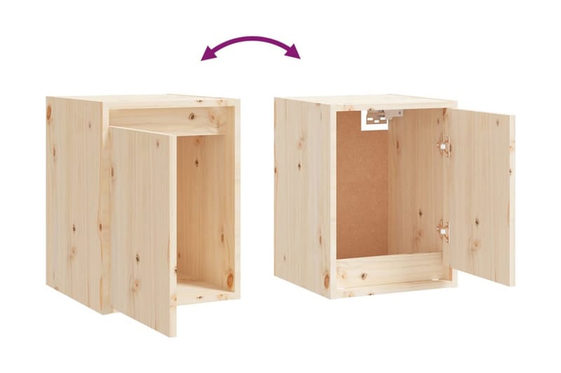 Väggskåp 30x30x40 cm massiv furu - Brun - Förvaring - Köksförvaring - Kökshylla