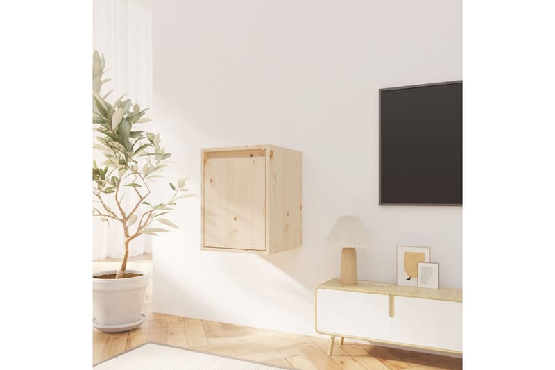 Väggskåp 30x30x40 cm massiv furu - Brun - Förvaring - Köksförvaring - Kökshylla