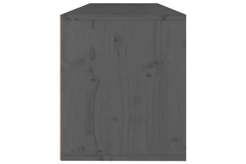 Väggskåp grå 100x30x35 cm massiv furu - Grå - Kökshylla - Vägghylla