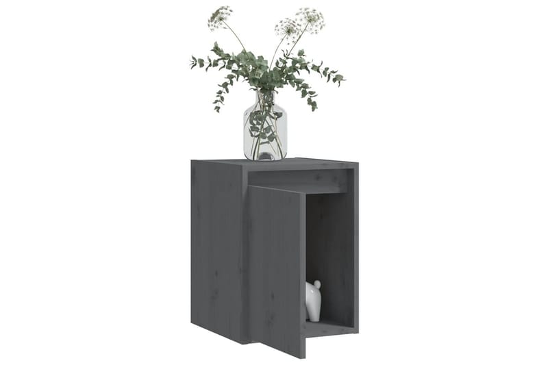 Väggskåp grå 30x30x40 cm massiv furu - Grå - Förvaring - Köksförvaring - Kökshylla