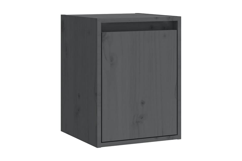 Väggskåp grå 30x30x40 cm massiv furu - Grå - Förvaring - Köksförvaring - Kökshylla