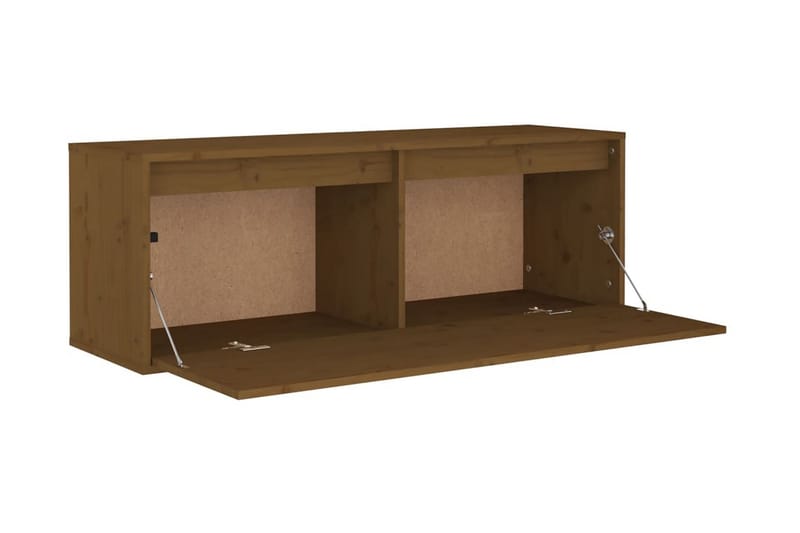 Väggskåp honungsbrun 100x30x35 cm massiv furu - Honung - Förvaring - Köksförvaring - Kökshylla