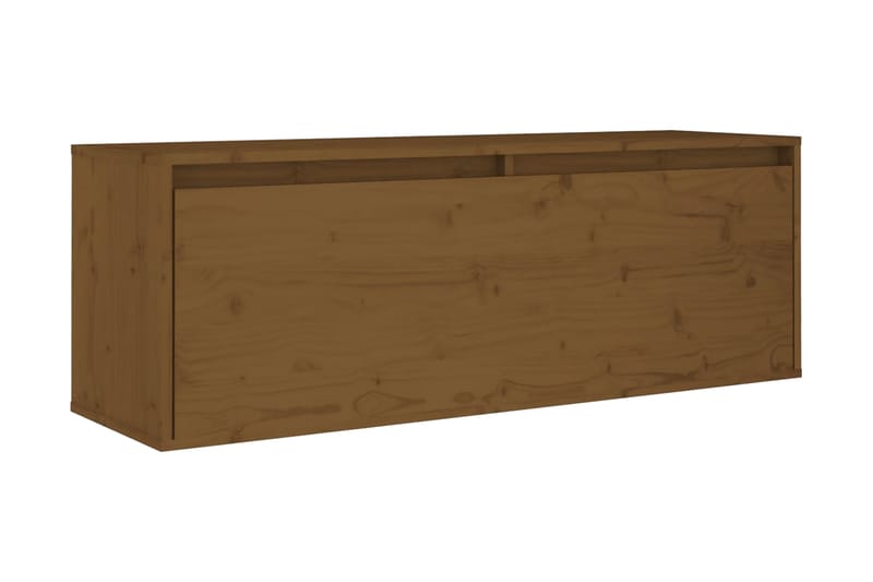 Väggskåp honungsbrun 100x30x35 cm massiv furu - Honung - Förvaring - Köksförvaring - Kökshylla