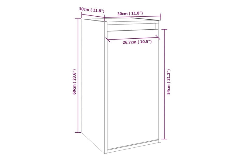 Väggskåp honungsbrun 30x30x60 cm massiv furu - Honung - Förvaring - Köksförvaring - Kökshylla