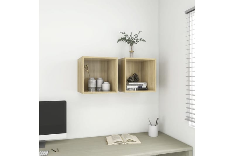 Väggskåp sonoma-ek 37x37x37 cm spånskiva - Brun - Förvaring - Köksförvaring - Kökshylla