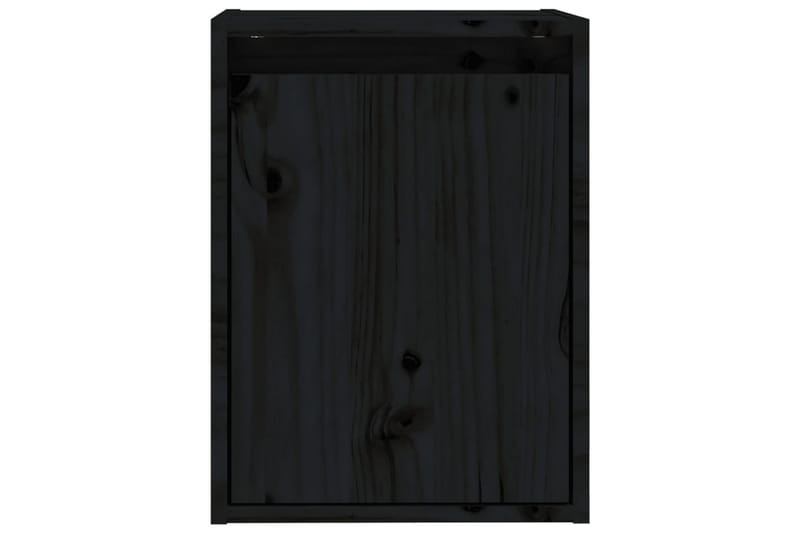 Väggskåp svart 30x30x40 cm massiv furu - Svart - Förvaring - Köksförvaring - Kökshylla