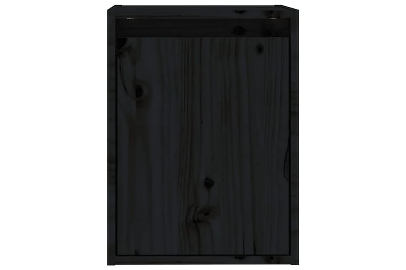 Väggskåp svart 30x30x40 cm massiv furu - Svart - Kökshylla - Vägghylla