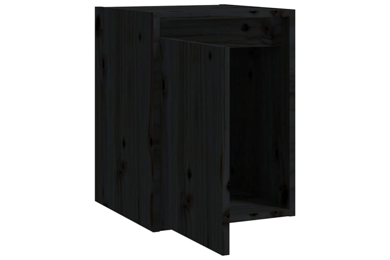 Väggskåp svart 30x30x40 cm massiv furu - Svart - Förvaring - Köksförvaring - Kökshylla