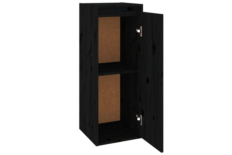 Väggskåp svart 30x30x80 cm massiv furu - Svart - Förvaring - Köksförvaring - Kökshylla