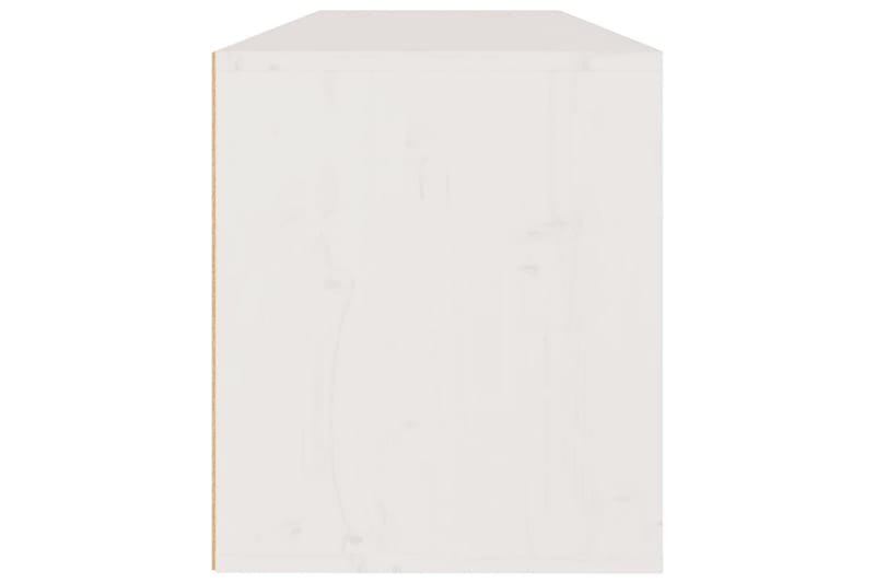 Väggskåp vit 100x30x35 cm massiv furu - Vit - Kökshylla - Vägghylla