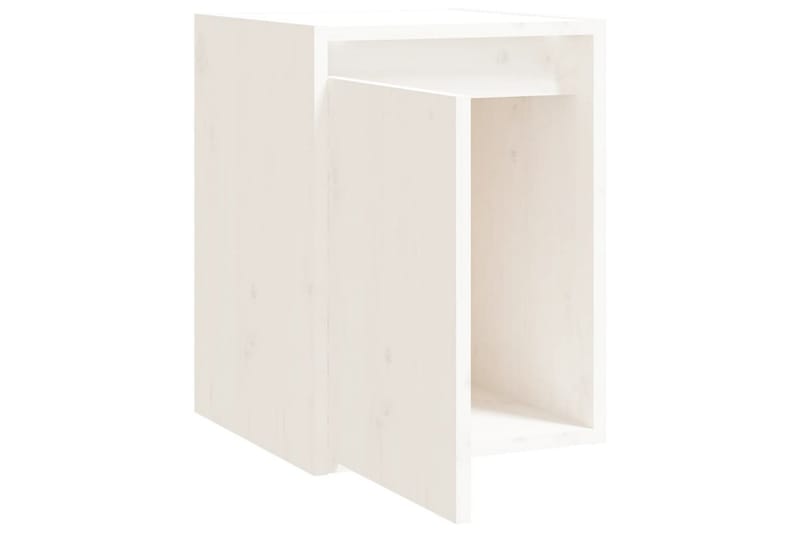 Väggskåp vit 30x30x40 cm massiv furu - Vit - Förvaring - Köksförvaring - Kökshylla