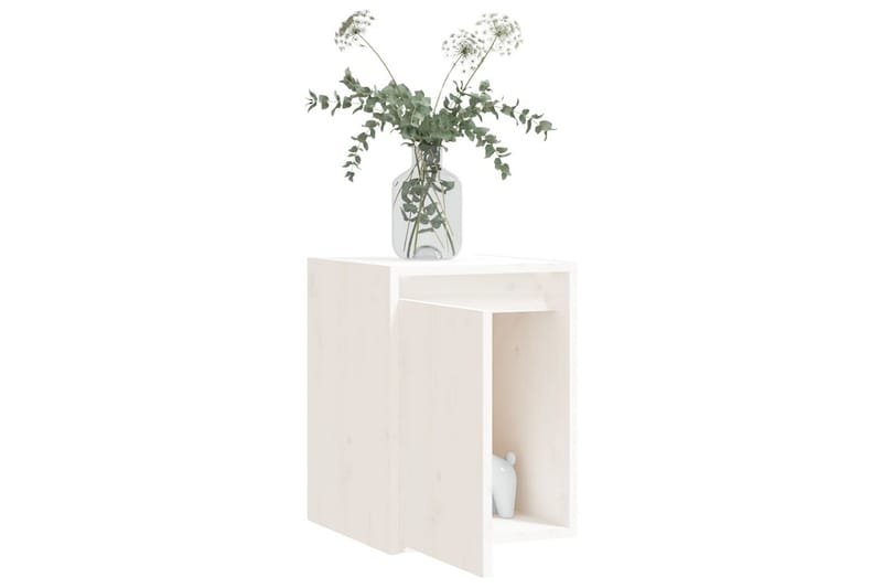 Väggskåp vit 30x30x40 cm massiv furu - Vit - Förvaring - Köksförvaring - Kökshylla