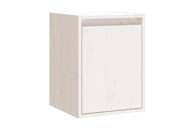 Väggskåp vit 30x30x40 cm massiv furu - Vit - Förvaring - Köksförvaring - Kökshylla