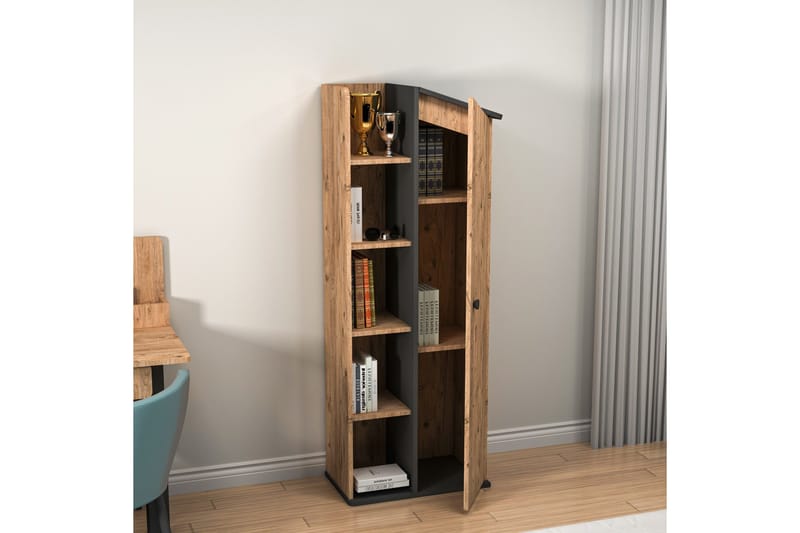 Valerin Bokhylla 60 cm - Brun/Antracit - Förvaring - Hyllor - Bokhylla
