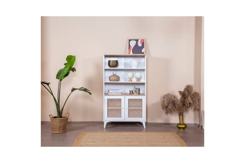 Velin Bokhylla 90 cm - Vit/Ljusfärgat trä - Förvaring - Hyllor - Bokhylla