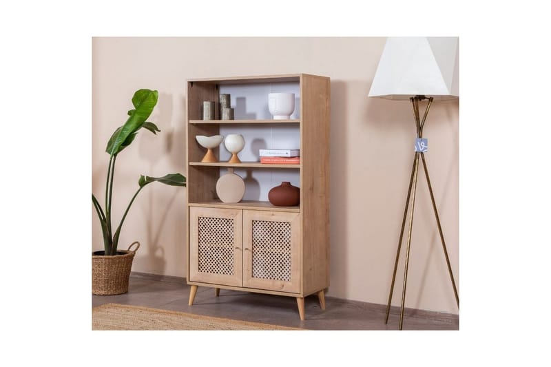 Velin Bokhylla 90 cm - Vit/Ljusfärgat trä - Förvaring - Hyllor - Bokhylla