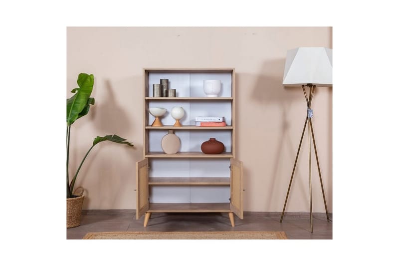 Velin Bokhylla 90 cm - Vit/Ljusfärgat trä - Förvaring - Hyllor - Bokhylla