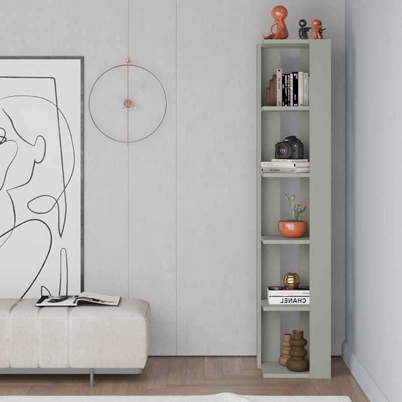 Verina Bokhylla 161 cm - Ash Green - Förvaring - Hyllor - Hörnhylla