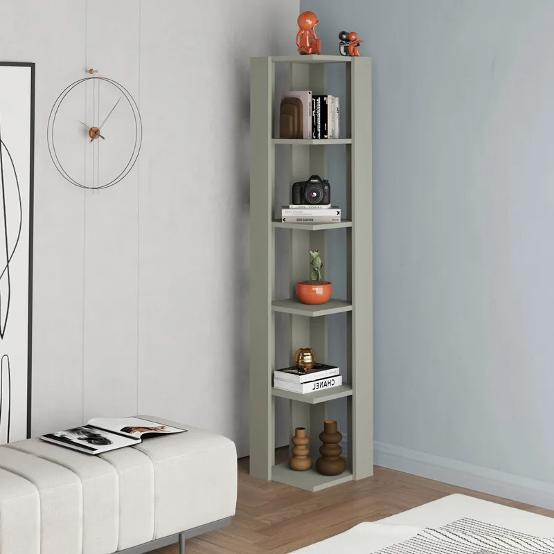 Verina Bokhylla 161 cm - Ash Green - Förvaring - Hyllor - Hörnhylla