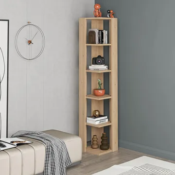 Verina Bokhylla 161 cm - Sapphire Oak - Förvaring - Hyllor - Hörnhylla