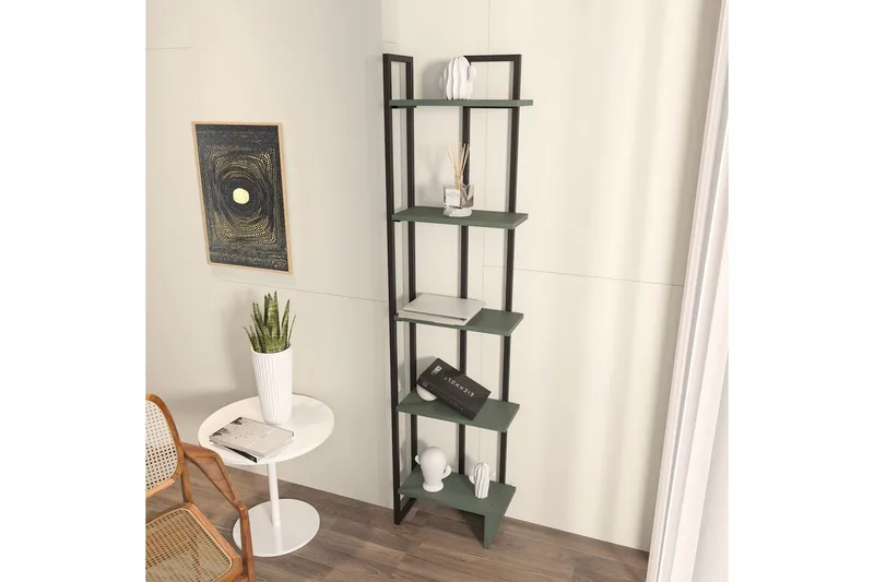 Veylar Bokhylla 36,4 cm - Svart/Grön - Förvaring - Hyllor - Bokhylla