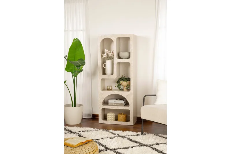 Wenus Bokhylla 60 cm - Travertine/Sandsten - Förvaring - Hyllor - Bokhylla