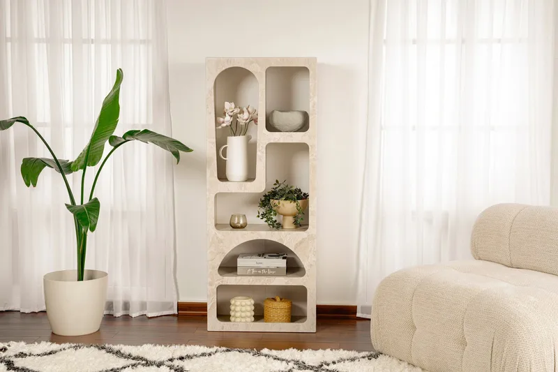 Wenus Bokhylla 60 cm - Travertine/Sandsten - Förvaring - Hyllor - Bokhylla