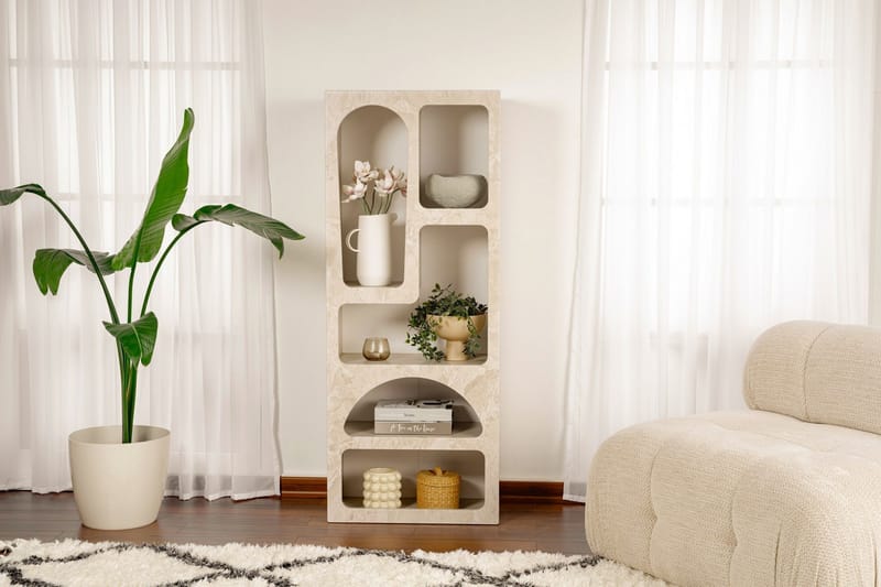 Wenus Bokhylla 60 cm - Travertine/Sandsten - Förvaring - Hyllor - Bokhylla